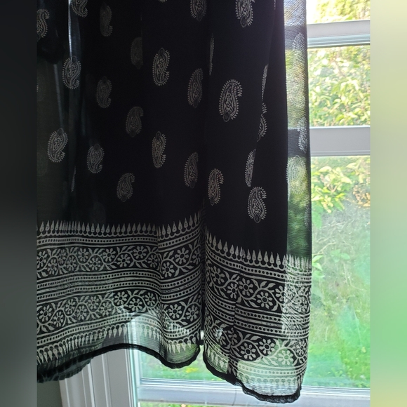 NWOT elegant black sheer ruffle dress - Picture 4 of 15